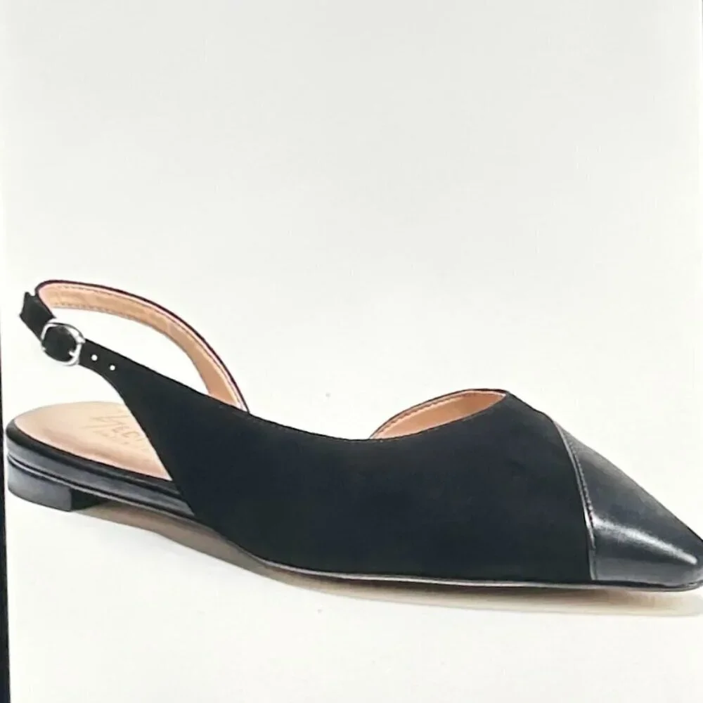 Naturalizer makenna womens comfort insole pointed toe slingbacks in Black Size 9 - Picture 1 of 8